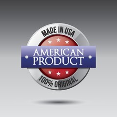 Fototapeta na wymiar American product label