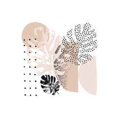 Geometric Scandinavian poster design. Abstract graphics summer background.