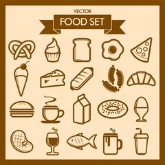 Collection of food icons