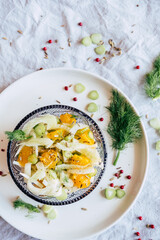 Salade de fenouil et orange aux baies rose - Plat frais et sain
