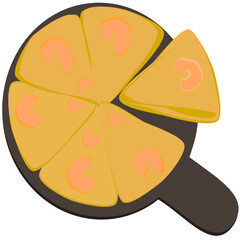 Pizza for junk and cook, food, food illustration vector