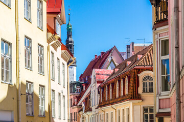 Fototapeta premium tallinn old street view