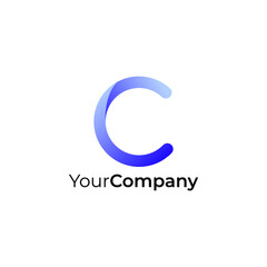 abstract logo c letter design