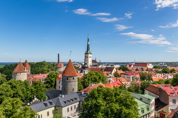 the old city of tallin from above
