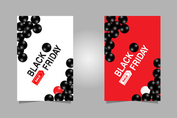 Black Friday sale banner. Minimal modern geometric shape background in black and white color