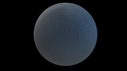 Fototapeta na wymiar 3d ball with abstract volumetric cloth texture.