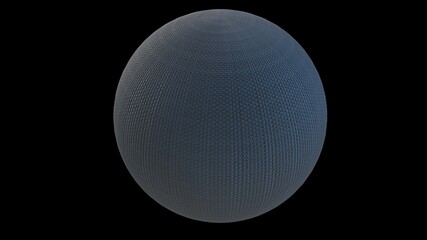 3d ball with abstract volumetric cloth texture.