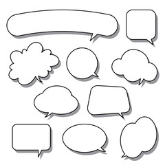 シンプルな影付き吹き出し