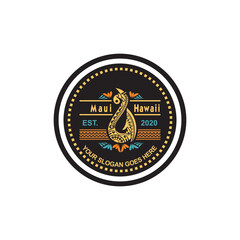 maui hawaiian tail fish logo , hawaiian logo