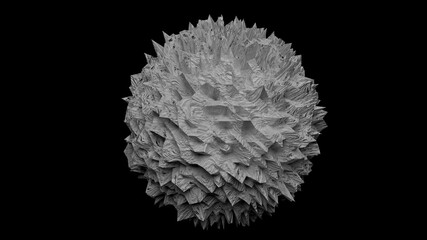 3d ball with abstract volumetric texture.