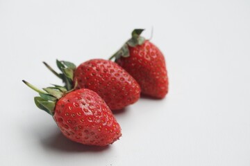 Strawberry on white isolated background