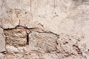 Texture of a concrete wall with cracks and scratches which can be used as a background