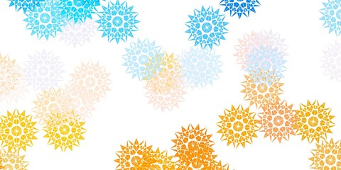 Light Blue, Yellow vector natural layout with flowers.