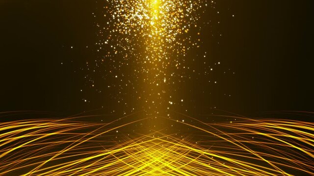 Cinematic Gold Lights Shower