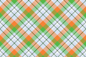 Tartan scotland seamless plaid pattern vector. Retro background fabric. Vintage check color square geometric texture.