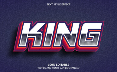 Editable Text Effect, King Squad Esport Text Style