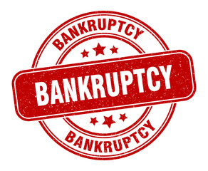 bankruptcy stamp. bankruptcy label. round grunge sign