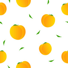 Modern fruits seamless pattern, great design for any purposes. Vector fashion background. 