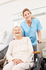 Senior woman as a patient and a nurse