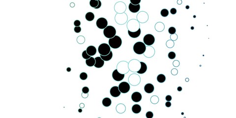 Dark Blue, Green vector background with circles. Illustration with set of shining colorful abstract spheres. Pattern for business ads.