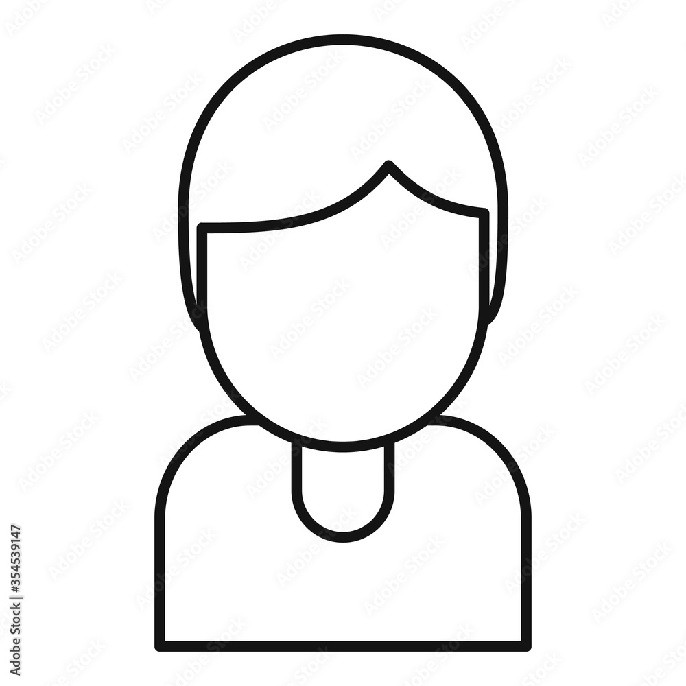 Poster tutor avatar icon. outline tutor avatar vector icon for web design isolated on white background