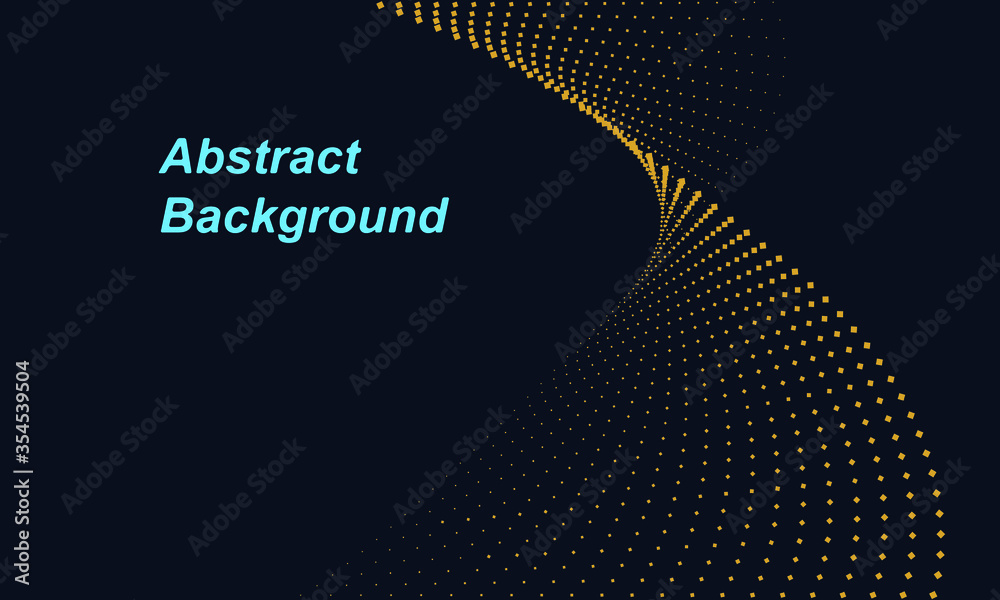 Poster abstract background with blue halftone square elements. big data concept.