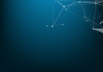 Abstract vector particles and lines. Plexus effect. Futuristic illustration. Polygonal Cyber Structure. Data Connection Concept.