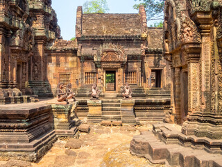 Naklejka premium Inner enclosure of the 'Citadel of the Women' - Banteay Srei, Cambodia