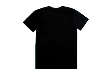 Black t-shirt isolated on a white background. Mocap top unisex clothing for women, men, teenagers...