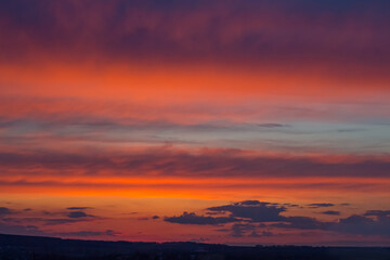 Fototapeta na wymiar evening sky and beautiful sunset