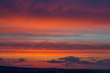 evening sky and beautiful sunset
