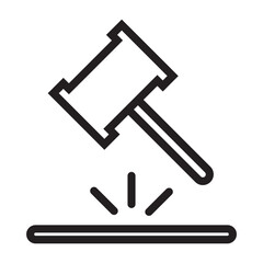 Judge hammer icon