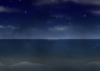 夜の海背景