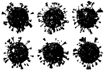 COVID-19 COrona VIrus ink logo