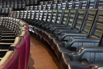 Fototapeta premium Many theater chairs lined up