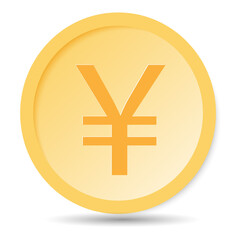 Currency symbol, Yen sign icon, money symbol. icon for internet money. web projects or mobile applications. Isolated on white background.