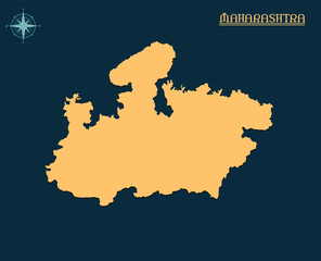 Modern map of MAHARASHTRA , india state map MAHARASHTRA , indian state infographics