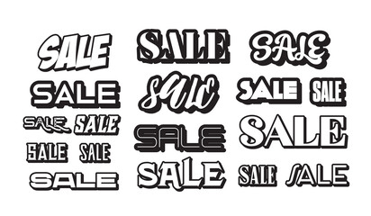 Sale. Lettering poster design. Calligraphy text with decorate elements.