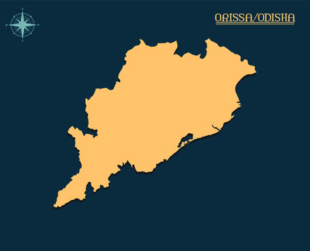 Outline Map Of Odisha Orissa Map" Images – Browse 7 Stock Photos, Vectors, And Video | Adobe Stock