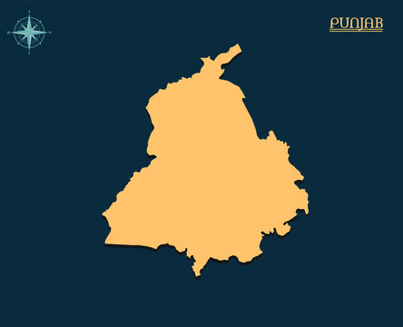 Modern map of PUNJAB , india state map PUNJAB , indian state infographics