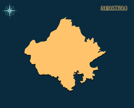 Map Of Rajasthan State Modern Map Of Rajasthan , India State Map Rajasthan , Indian State  Infographics Stock Vector | Adobe Stock
