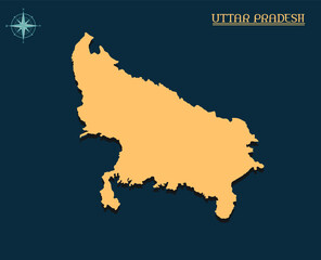 Modern map of UTTAR PRADESH , india state map UTTAR PRADESH , indian state infographics