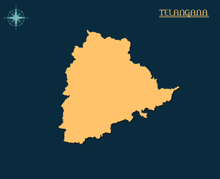 Modern map of TELANGANA , india state map TELANGANA , indian state infographics