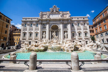 Fototapeta na wymiar The Trevi Fountain in Rome Italy