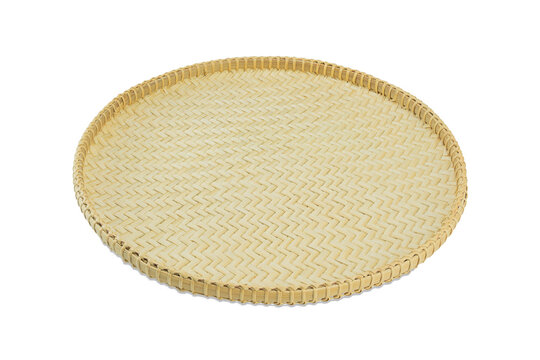 recommend clip art: Empty Wicker Woven Bamboo basket isolated on white background with clipping path..