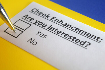 Obraz premium One person is answering question about check enhancement.