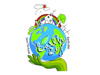 Environmentally friendly the world. Vector illustration of ecology