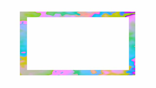 colorful rectangular frames on a white background, can be used for your photos and video content