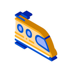 Public Transport Train vector isometric sign. color isolated symbol illustration