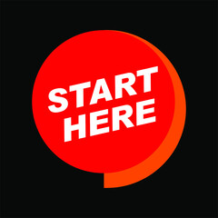 Red Vector Banner start here